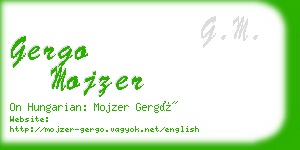 gergo mojzer business card